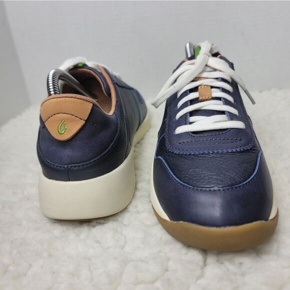 OluKai Dede Kaulele Women's Sneaker Size 10 Navy Leather Casual Shoes Bl20517 - Picture 7 of 10